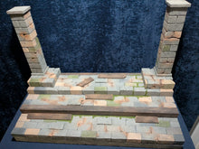 Load image into Gallery viewer, Stone and Wood Bookcase Action Figure Display Diorama
