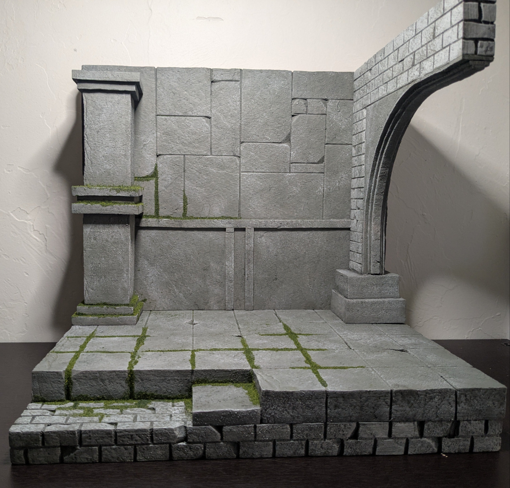 Overgrown Castle Action Figure Display Diorama