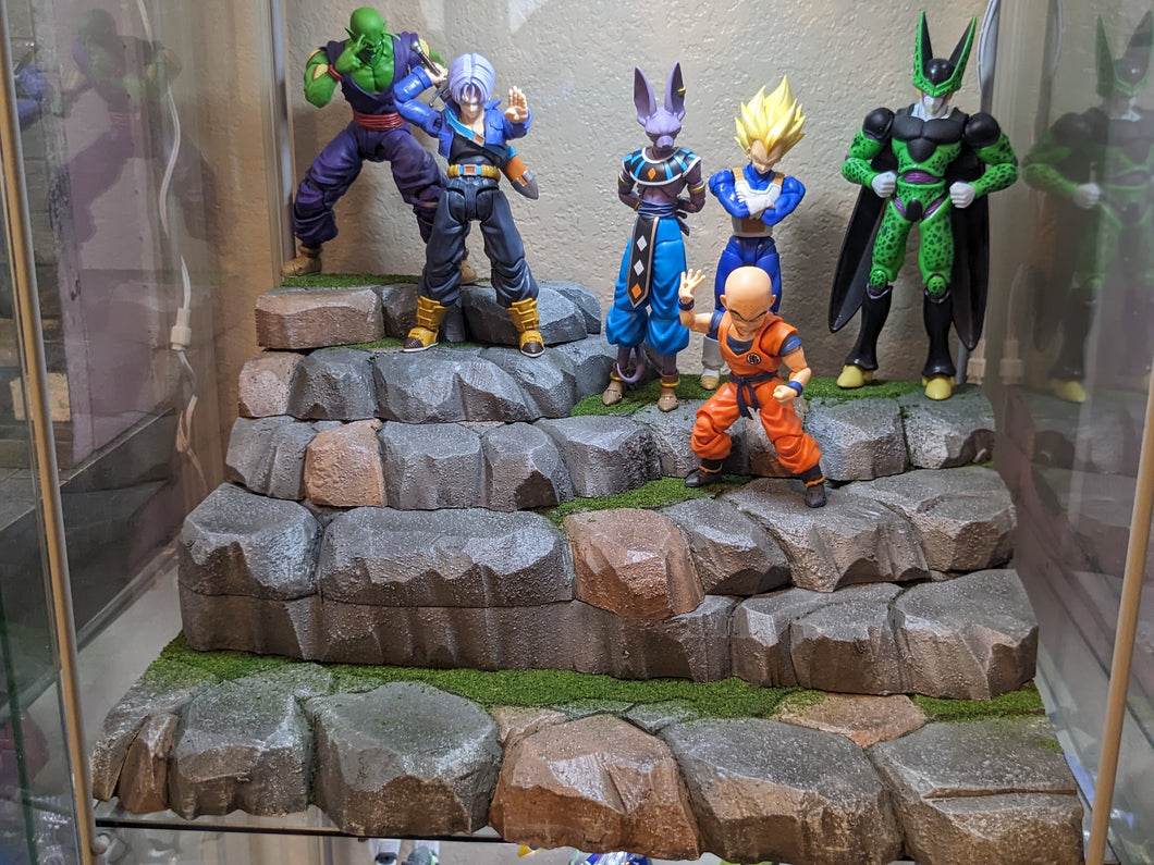IKEA Detolf Tiered Stone and Grass Action Figure Display Diorama