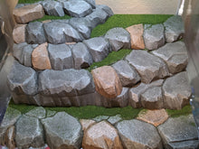 Load image into Gallery viewer, IKEA Detolf Tiered Stone and Grass Action Figure Display Diorama
