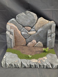 IKEA Detolf Rock Stone Grass Mud and Foliage Action Figure Display Diorama
