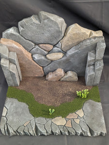 IKEA Detolf Rock Stone Grass Mud and Foliage Action Figure Display Diorama