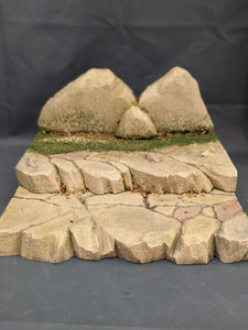 Tiered Earth Tone Stone Action Figure Display Diorama