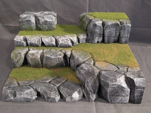 Load image into Gallery viewer, Ikea Detolf Tiered Stone and Grass Action Figure Display Diorama
