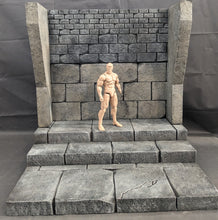 Load image into Gallery viewer, Ikea Detolf Legions Castle 3 Tiered Backdrop Action Figure Display Diorama
