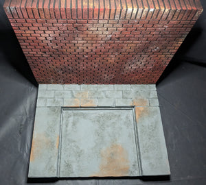 Ikea Detolf Brick wall and 2 layered concrete ground action figure display diorama