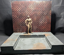 Load image into Gallery viewer, Ikea Detolf Brick wall and 2 layered concrete ground action figure display diorama
