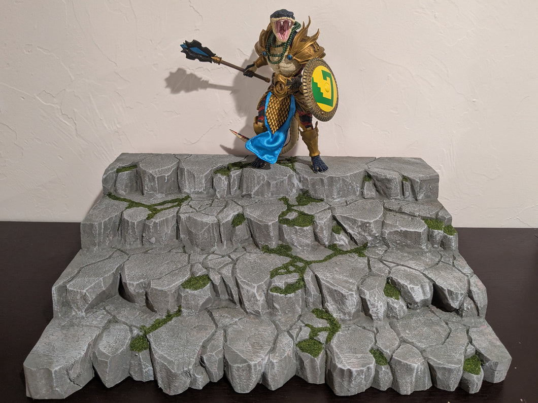 Ikea Detolf Light Stone and Moss Riser Action Figure Display Diorama