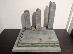 4 Piece Mythic Style Pillars and Castle Floor Action Figure Display Diorama