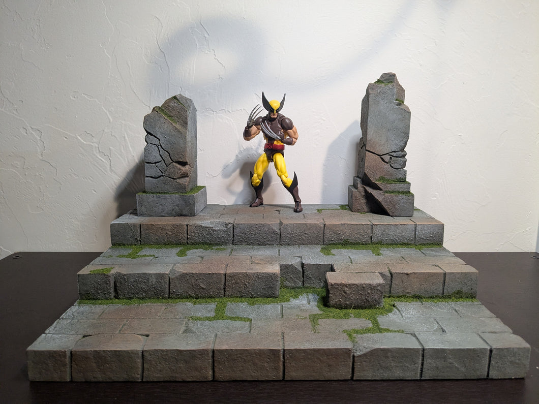 Ikea Detolf Castle Ruins Tiered Action Figure Display Diorama