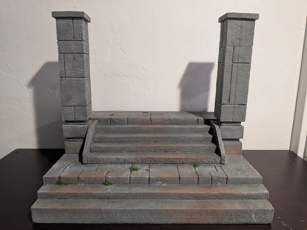 Ikea Detolf Castle Staircase and Pillars Action Figure Display Diorama
