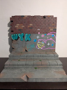 Ikea Detolf Alleyway Slowpoke Graffiti Action Figure Display Diorama