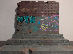 Ikea Detolf Alleyway Slowpoke Graffiti Action Figure Display Diorama
