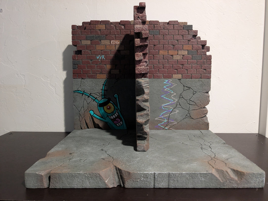 Ikea Detolf SpongeBob Graffiti Action Figure Display Diorama