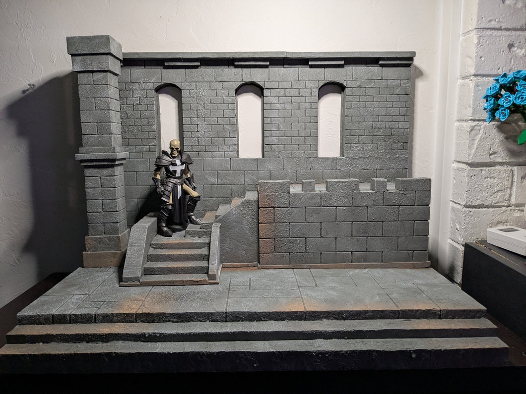 XL Mythic Style Castle Interior Action Figure Display Diorama