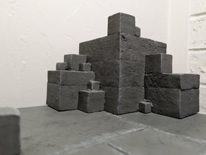 CUBES! (Gray) IKEA Detolf Action Figure Display Diorama