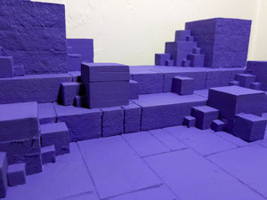 CUBES! (Purple) Ikea Detolf Action Figure Display Diorama