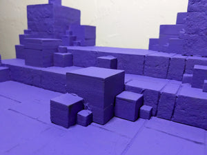 CUBES! (Purple) Ikea Detolf Action Figure Display Diorama