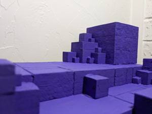 CUBES! (Purple) Ikea Detolf Action Figure Display Diorama