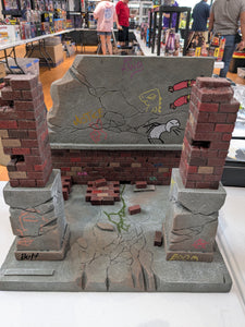Modular Graffiti Covered Alleyway Action Figure Display Diorama