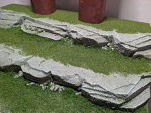 Load image into Gallery viewer, 3 Tiered Stone and Grass Riser with Japanese Arch Action Figure Display Diorama
