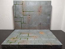 Load image into Gallery viewer, Mythic Castle Back Wall and Floor with Moss overgrowth Action Figure Display Diorama
