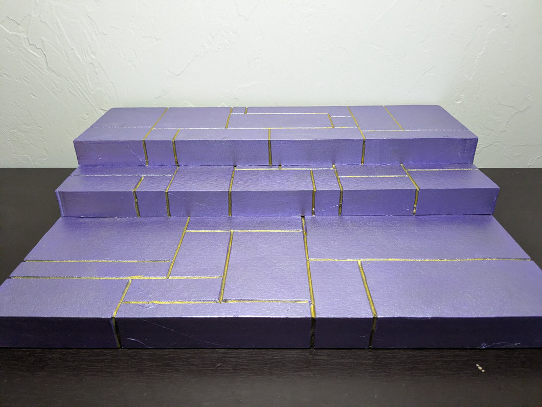Purple and Gold Circuit Riser Action Figure Display Diorama