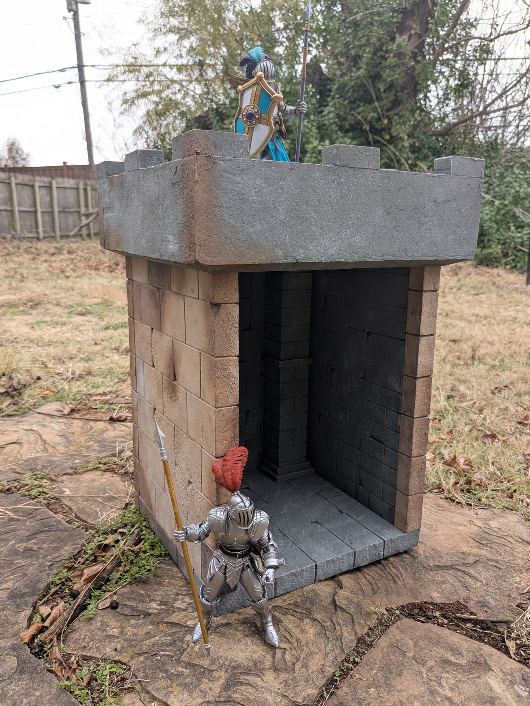 Mythic Castle Tower with Interior Action Figure Display Diorama