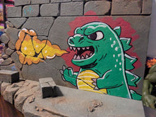 Load image into Gallery viewer, Deity Lizard Graffiti Action Figure Display Diorama
