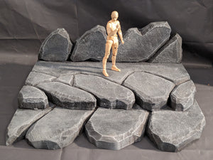IKEA Detolf Ancient Stones Tiered Action Figure Display Diorama