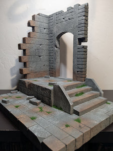 Castle Ruins Action Figure Display Diorama