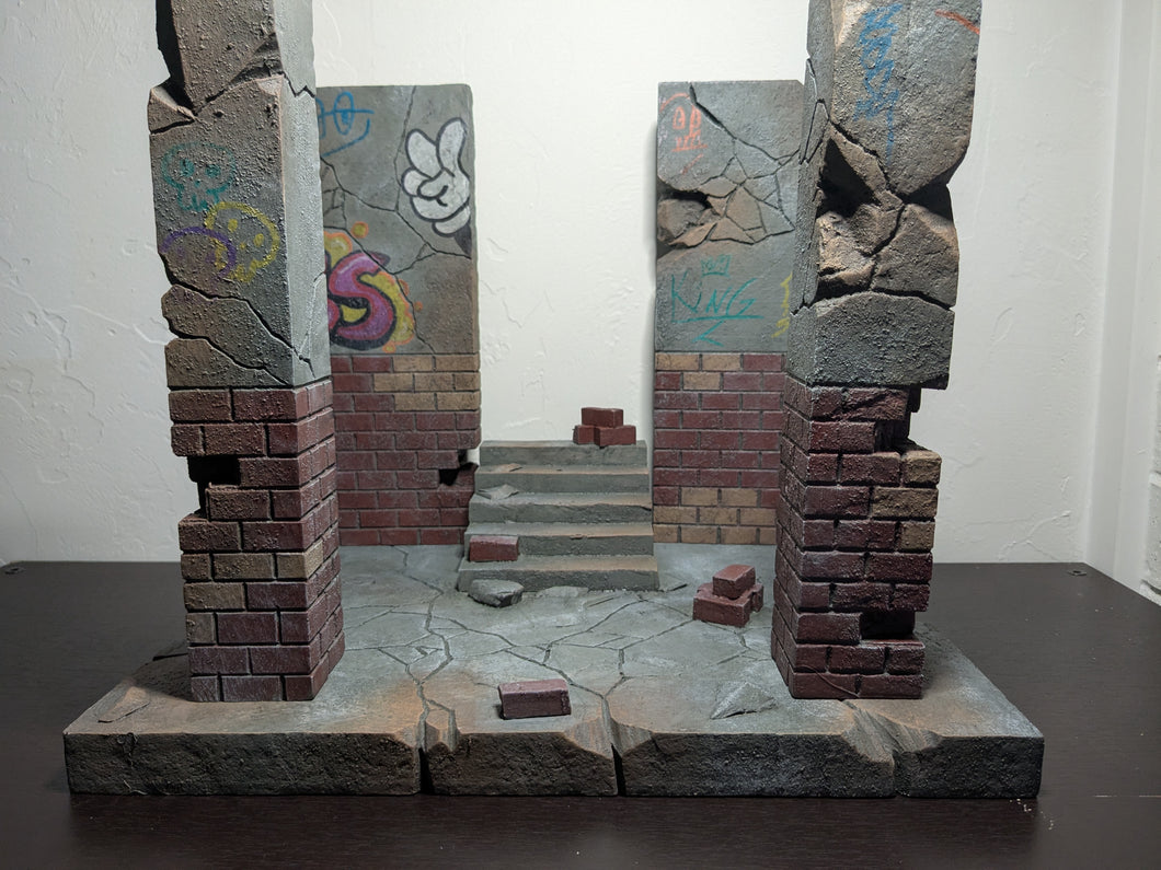 Modular Abandoned Building Action Figure Display Diorama