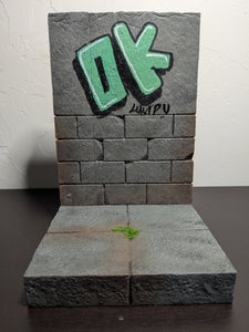 "OK" Mini Action Figure Display Diorama