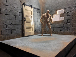 Warehouse with Sliding Door Action Figure Display Diorama