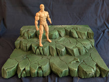 Load image into Gallery viewer, Castle Greyskull Green Riser Action Figure Display Diorama

