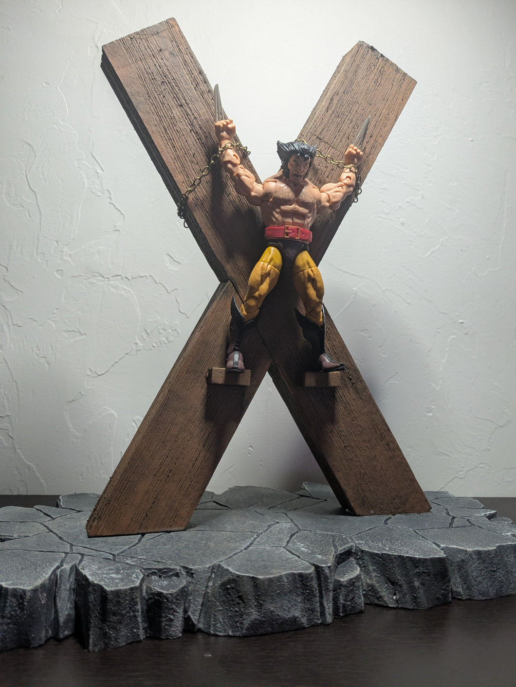 X-Men Crucifix Action Figure Display Diorama