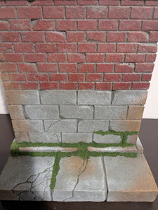 Desktop Action Figure Display Diorama BRICK WALL 1