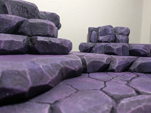 Purple Stone Tiered Action Figure Display Diorama