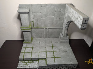 Overgrown Castle Action Figure Display Diorama