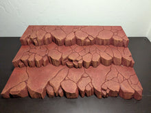 Load image into Gallery viewer, Red Earth Tone 3 Tiered Action Figure Display Diorama
