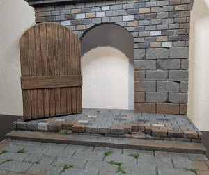 Castle with Working Door Action Figure Display Diorama