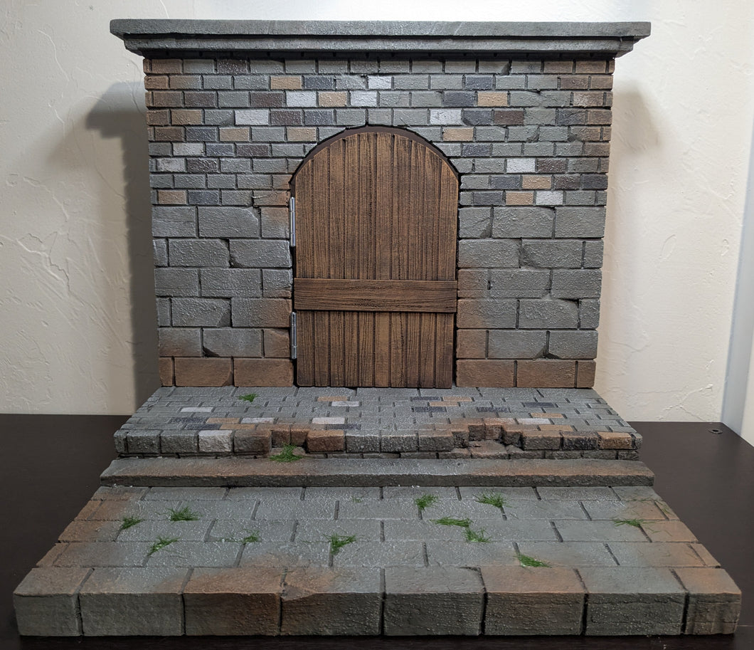 Castle with Working Door Action Figure Display Diorama