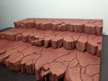 Load image into Gallery viewer, Red Earth Tone 3 Tiered Action Figure Display Diorama
