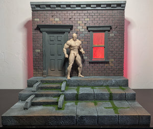 Overgrown City Street Action Figure Display Diorama