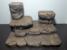 Load image into Gallery viewer, Earth Tone Rock Risers Action Figure Display Diorama
