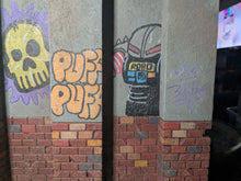 Load image into Gallery viewer, Graffiti Covered Alleyway Bookcase Action Figure Display Diorama
