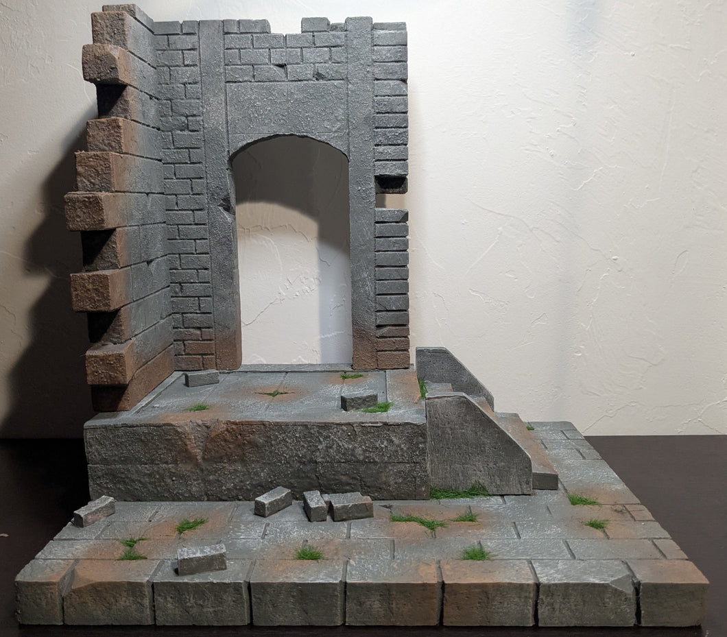 Castle Ruins Action Figure Display Diorama