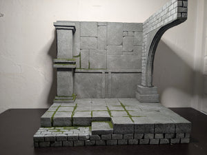 Overgrown Castle Action Figure Display Diorama