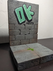 "OK" Mini Action Figure Display Diorama