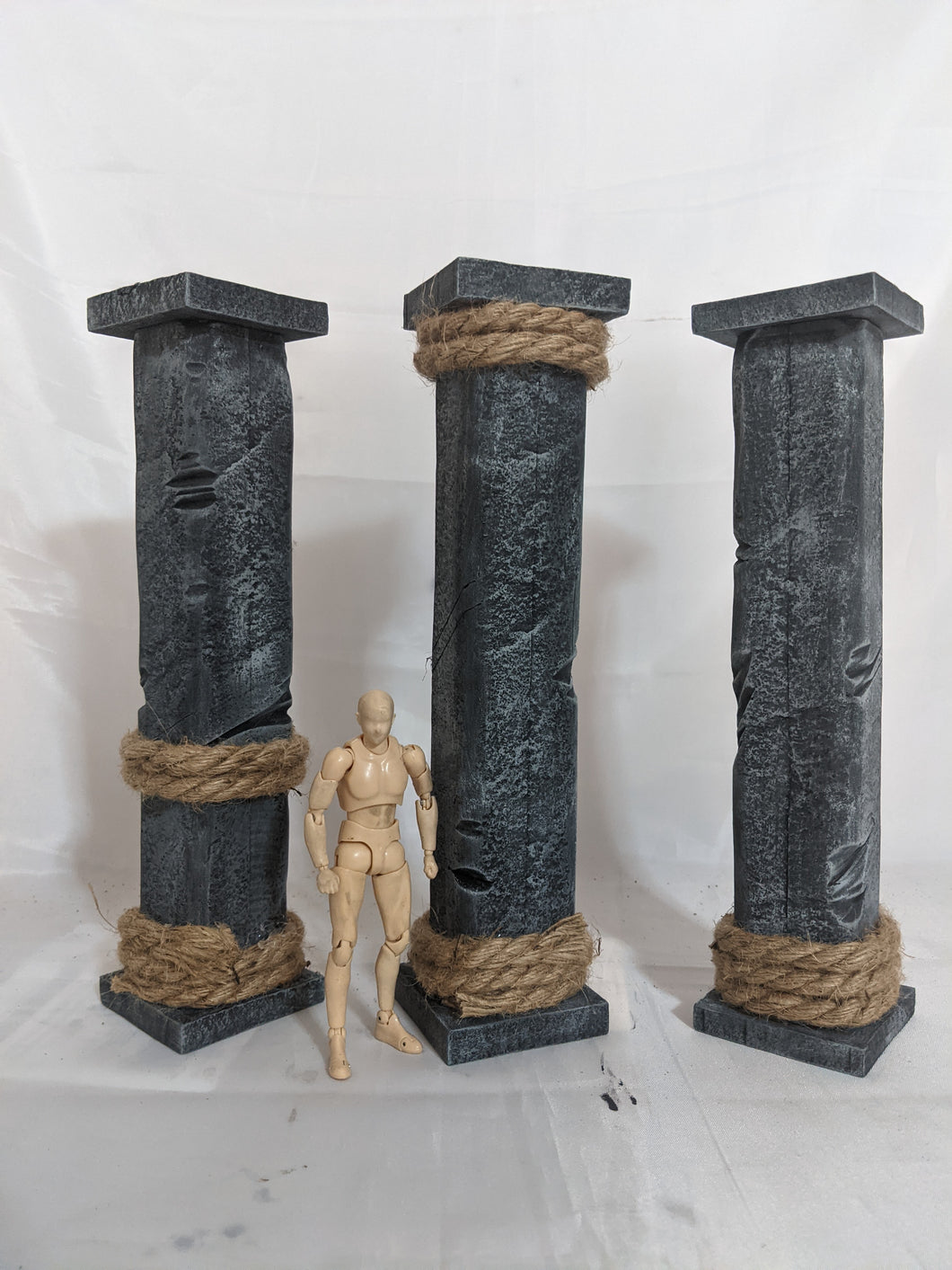 One of a Kind Set of 3 Pillars
